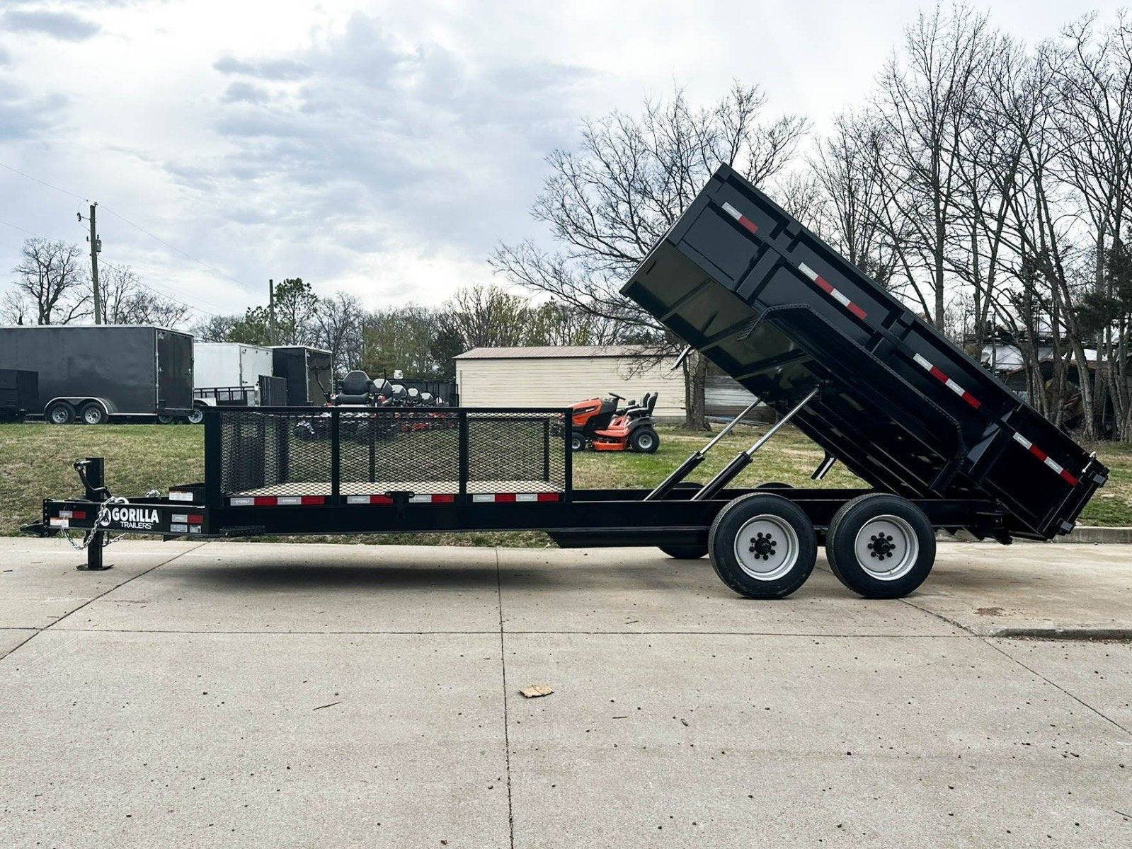 img_8698-73.jpg 7×20 Hybrid Utility Dump Trailer 2ft Sides with Box (2) 7K Axles No Side Gate - Image 1